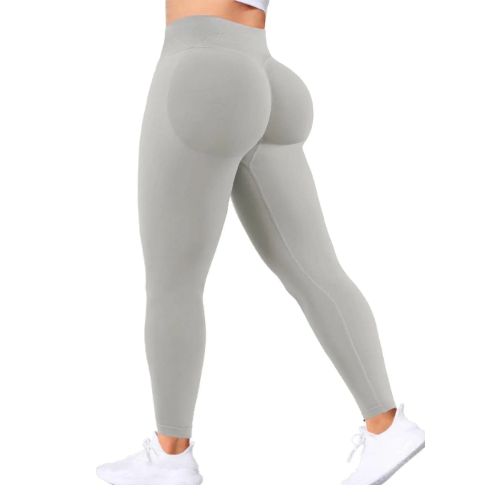 Legging yoga sans couture taille haute femme