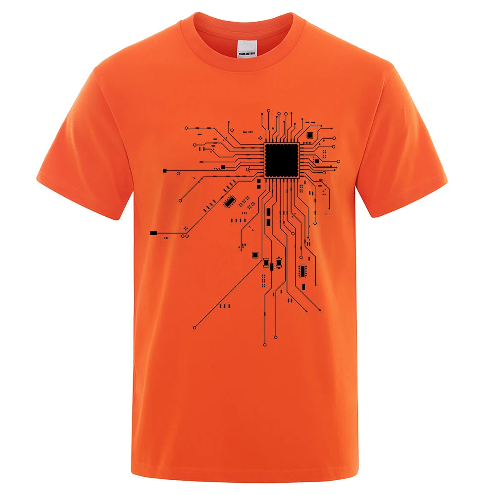 T-shirt graphique circuit CPU – Homme