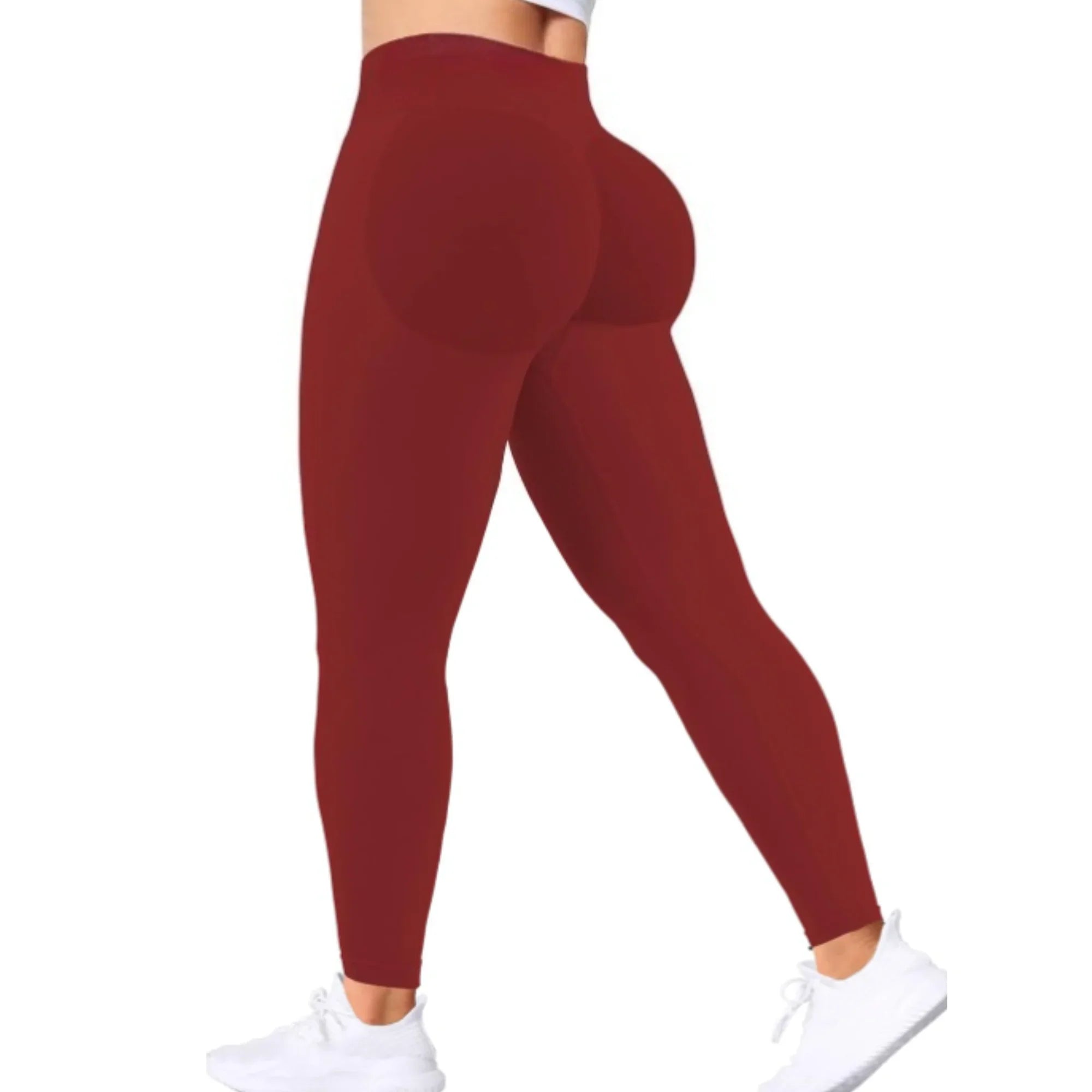 Legging yoga sans couture taille haute femme