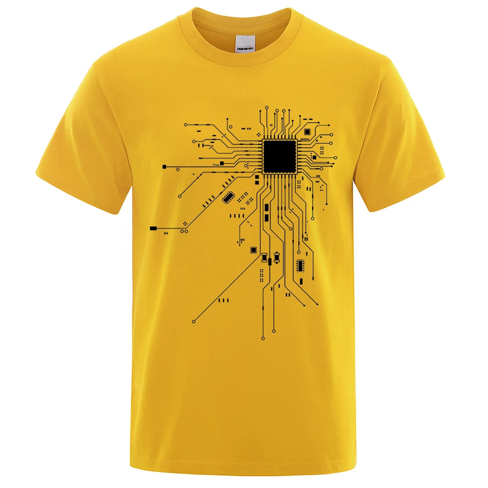 T-shirt graphique circuit CPU – Homme