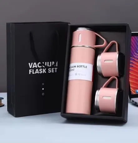 Thermos inox 304 avec 3 couvercles