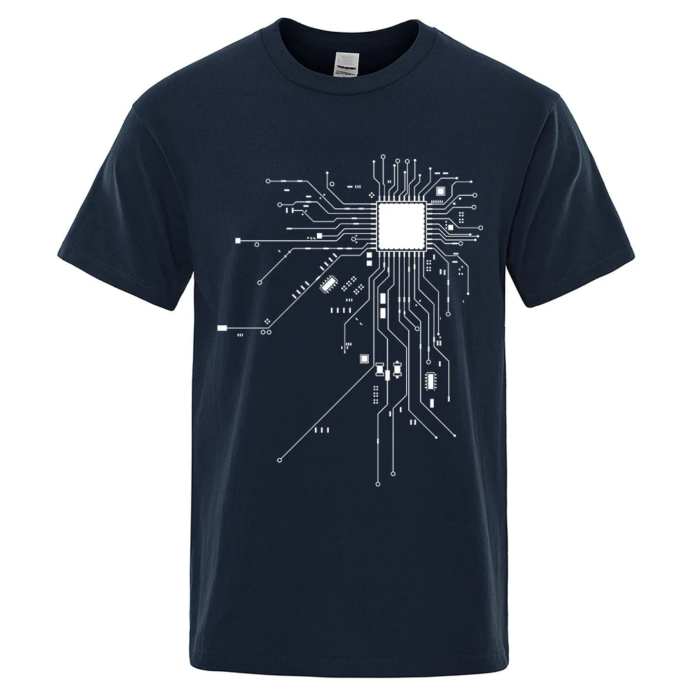 T-shirt graphique circuit CPU – Homme