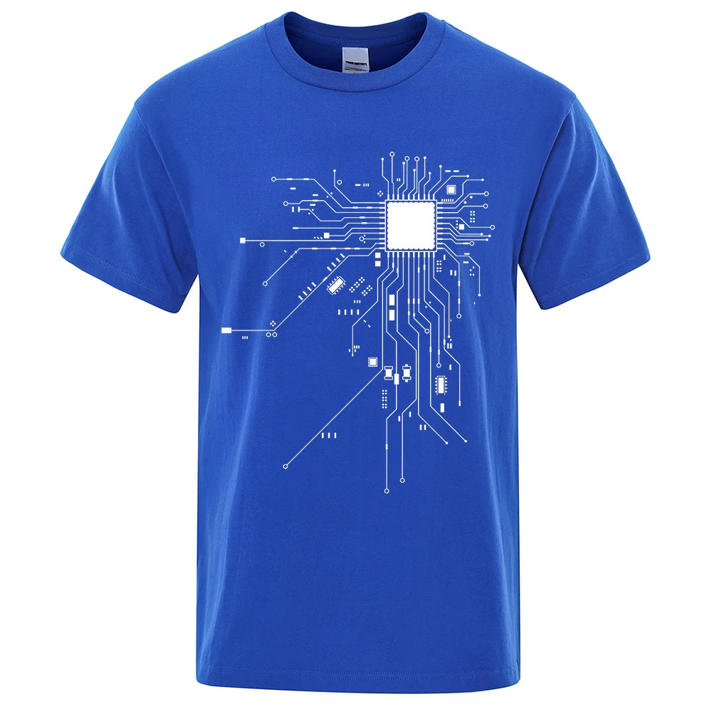 T-shirt graphique circuit CPU – Homme
