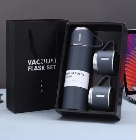 Thermos inox 304 avec 3 couvercles