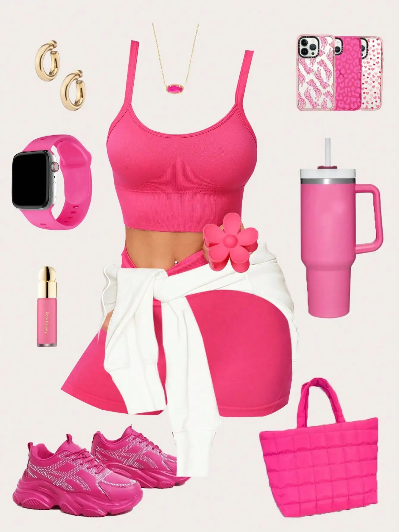 Brassière crop top sans couture fitness – Femme