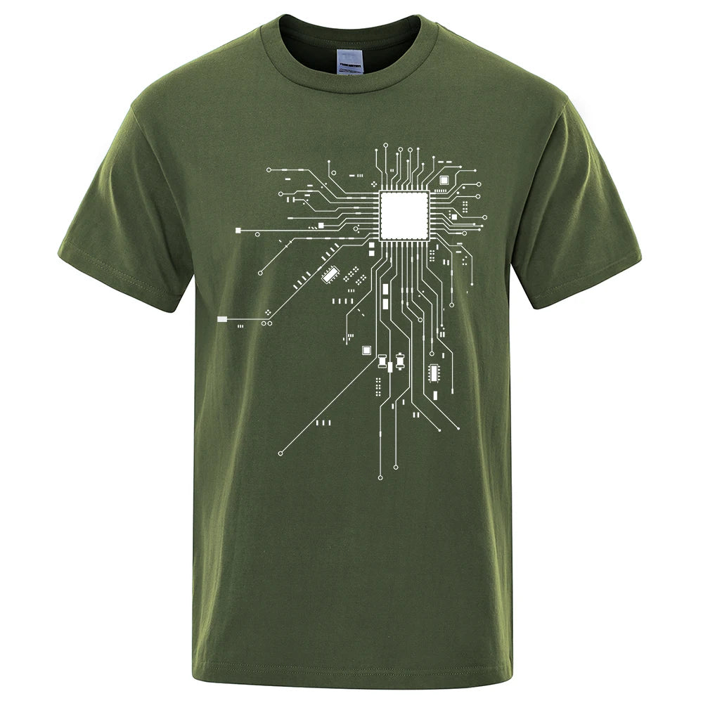 T-shirt graphique circuit CPU – Homme