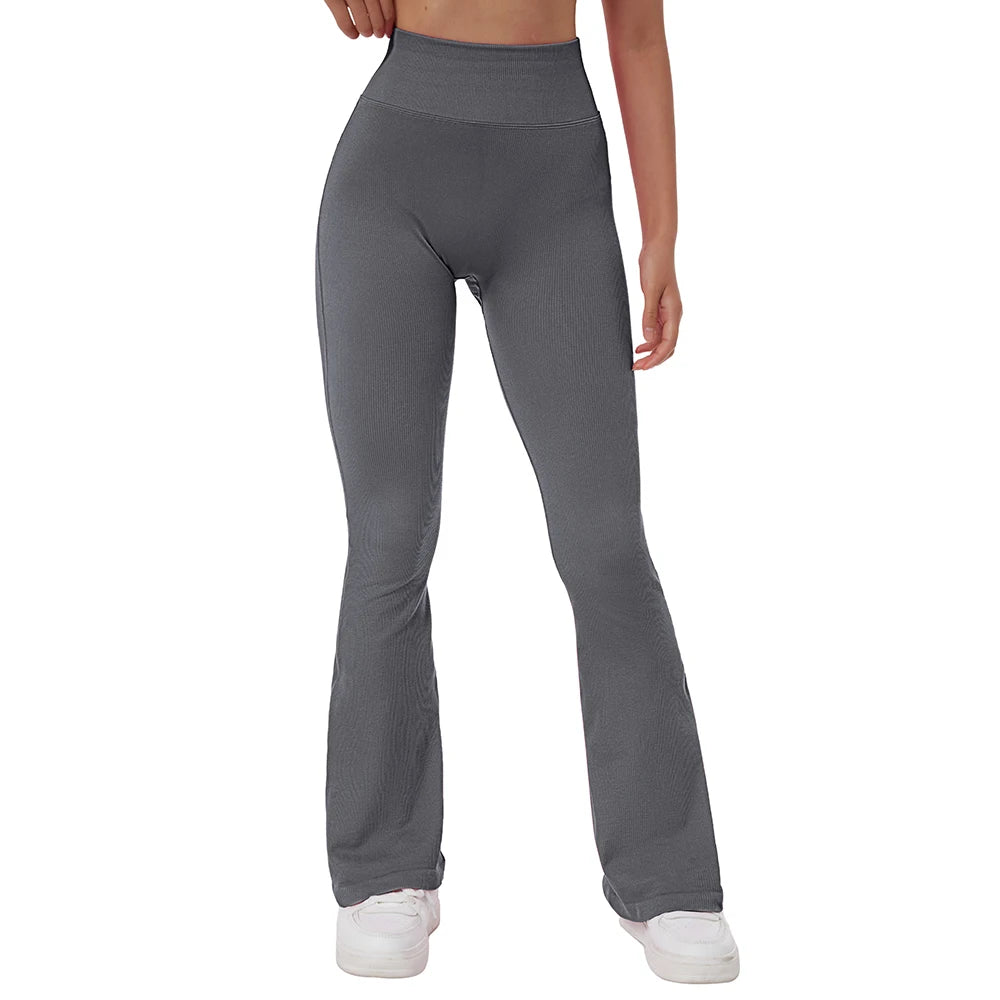 Legging flare sans couture côtelé – Femme