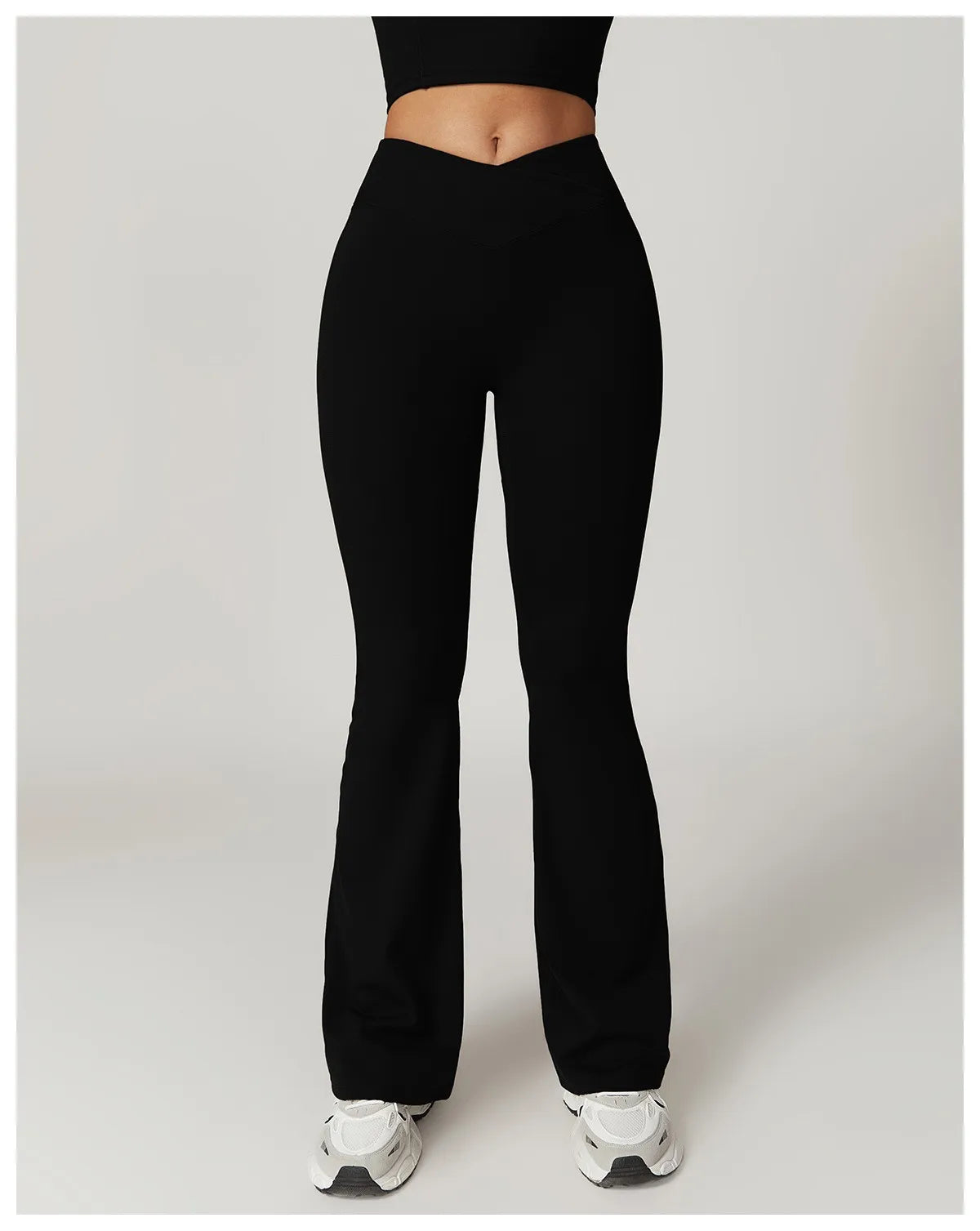 Legging flare taille haute croisé – Femme