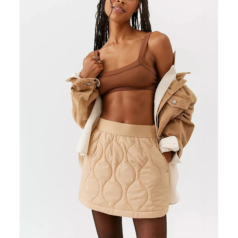 Top tube côtelé stretch sans manches – Femme