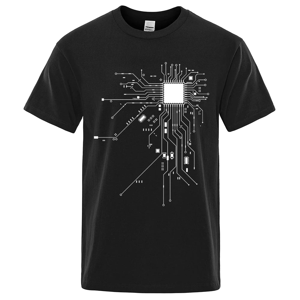 T-shirt graphique circuit CPU – Homme