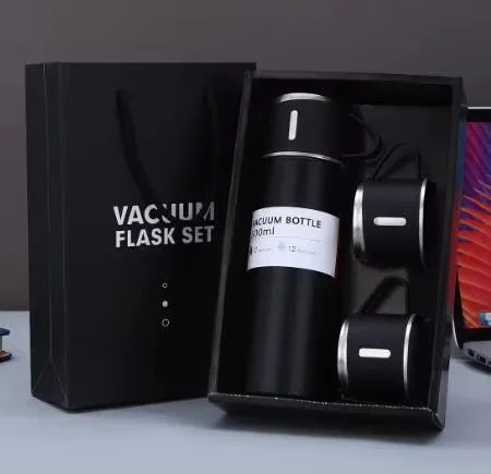 Thermos inox 304 avec 3 couvercles