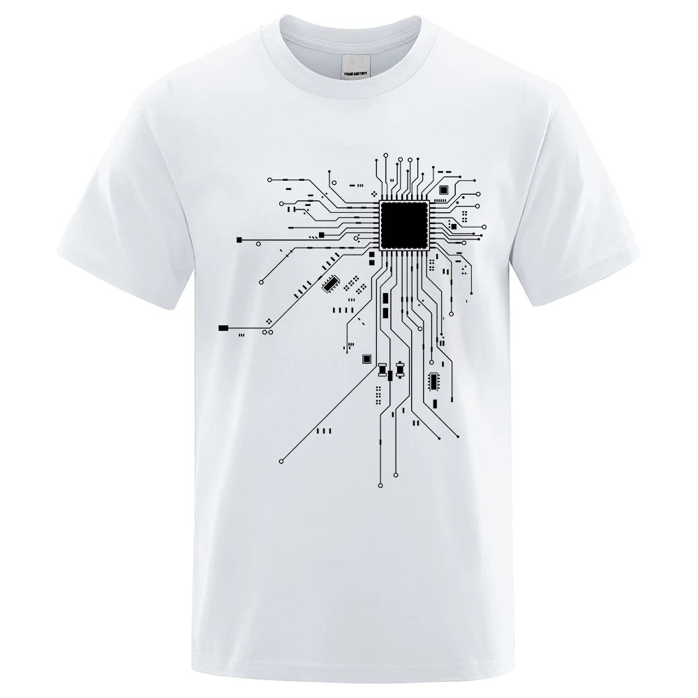 T-shirt graphique circuit CPU – Homme