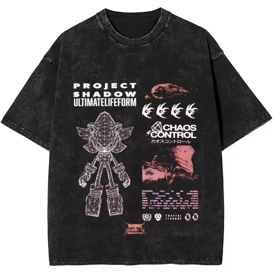 T-shirt graphique hérisson japonais washed – Homme