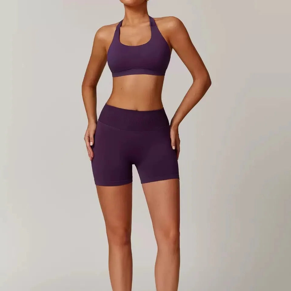 Ensemble 2 pièces dos nu sans couture – Femme