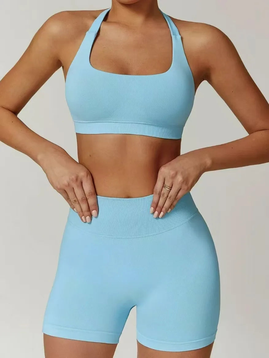 Ensemble 2 pièces dos nu sans couture – Femme