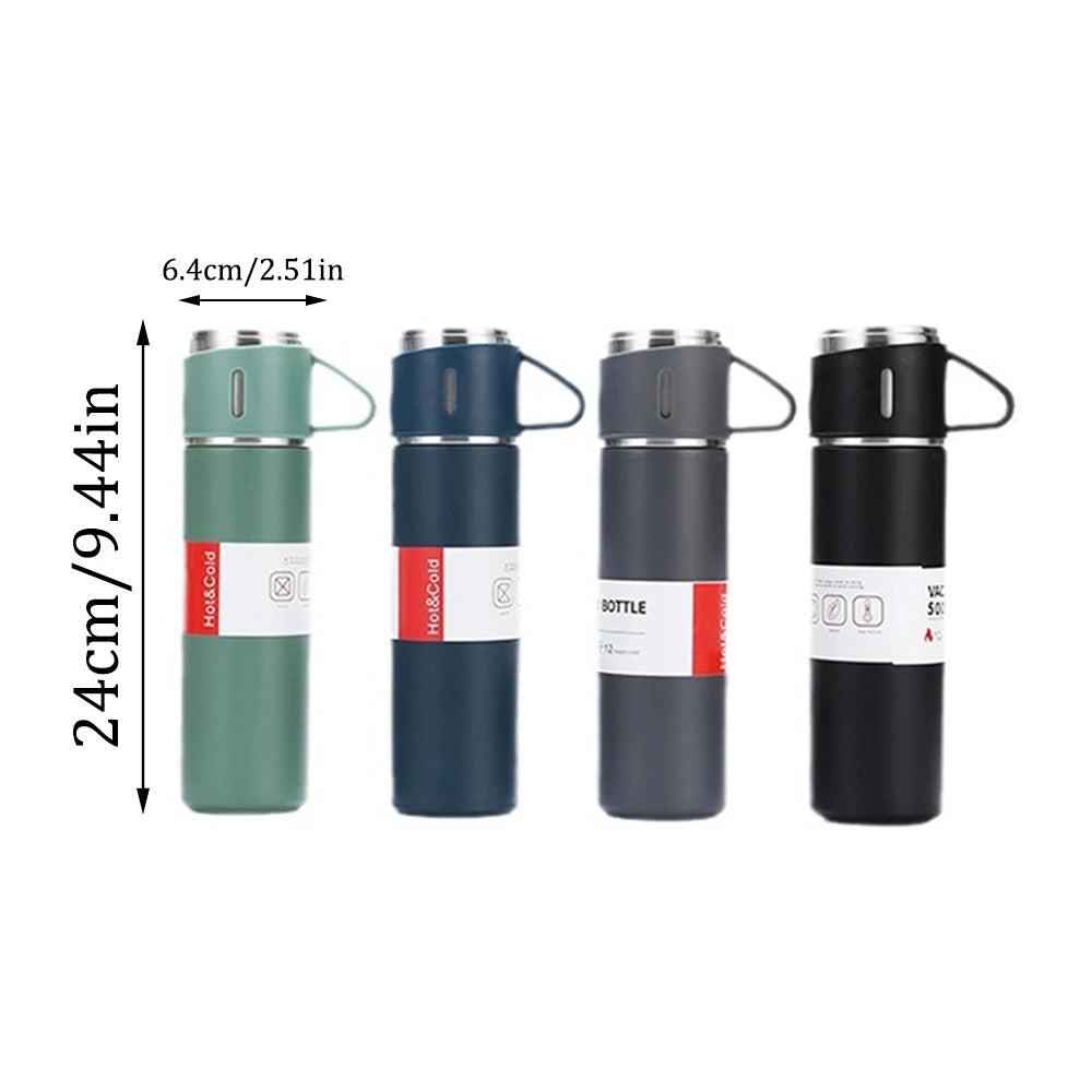 Thermos inox 304 avec 3 couvercles