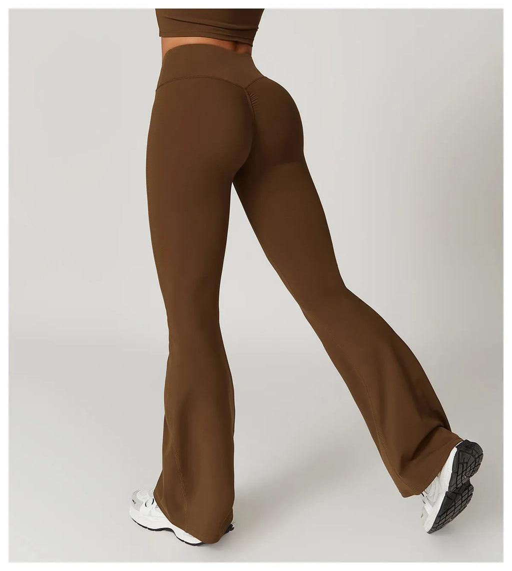 Legging flare taille haute croisé – Femme