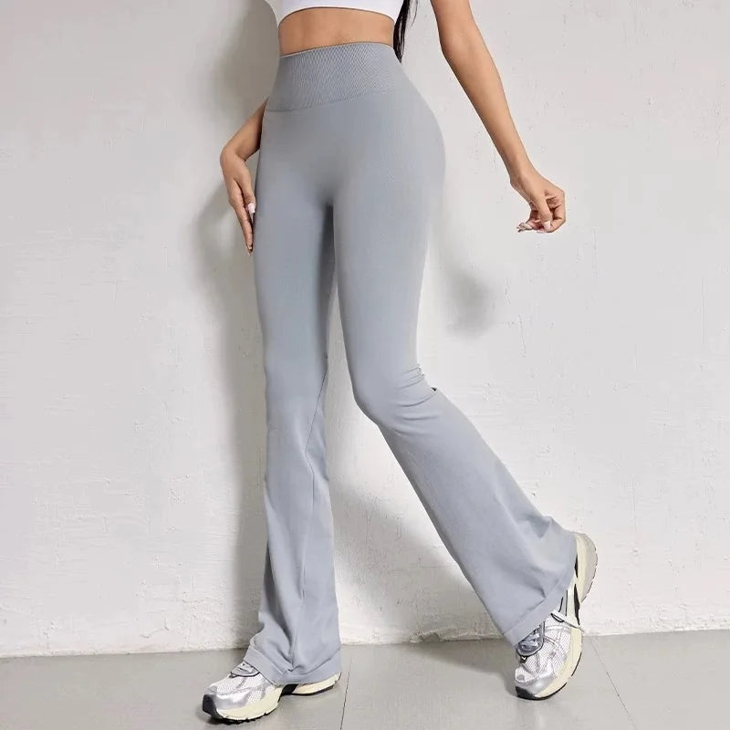 Pantalon fitness flare taille haute – Femme