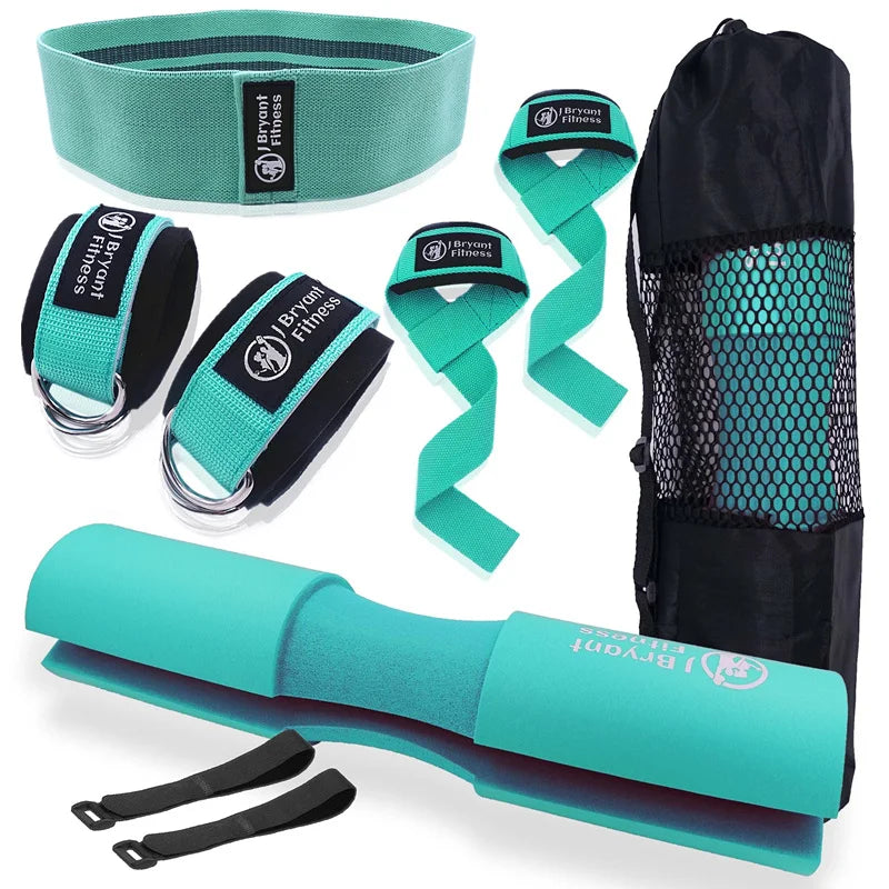Kit hip thrust – Pad barre, sangle cheville et sangles de levage