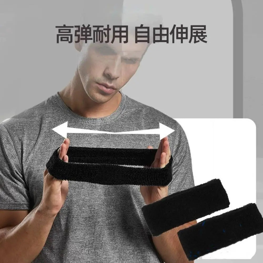 2 bandeaux de sport en coton – Anti-transpiration