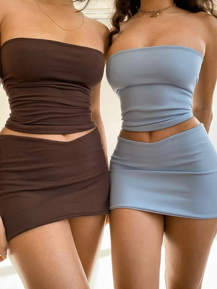 Ensemble 2 pièces mini jupe – Femme