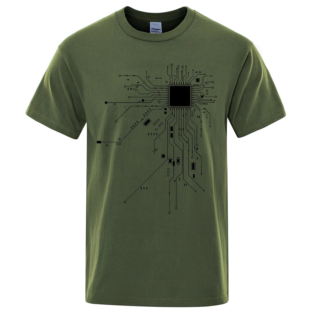 T-shirt graphique circuit CPU – Homme