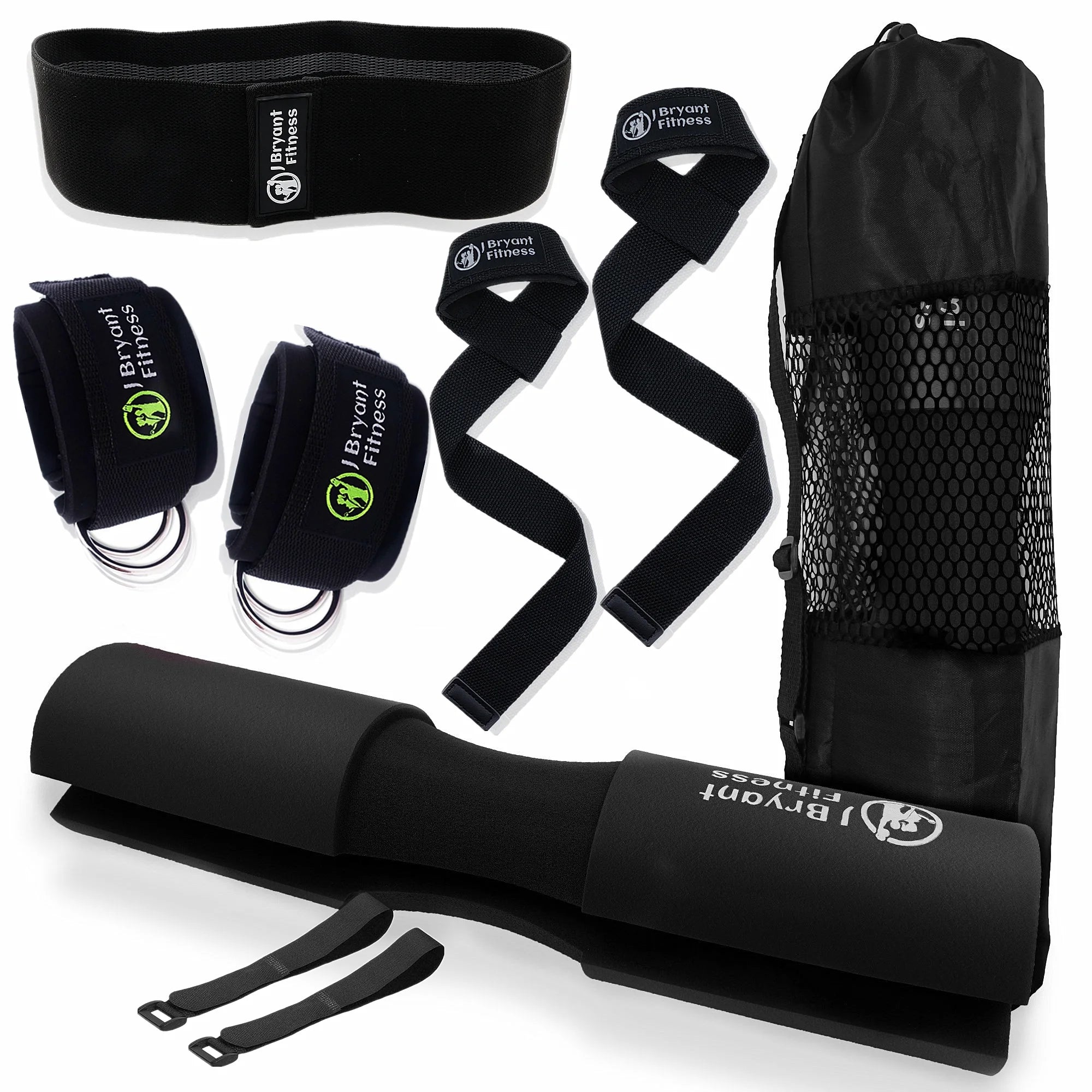 Kit hip thrust – Pad barre, sangle cheville et sangles de levage