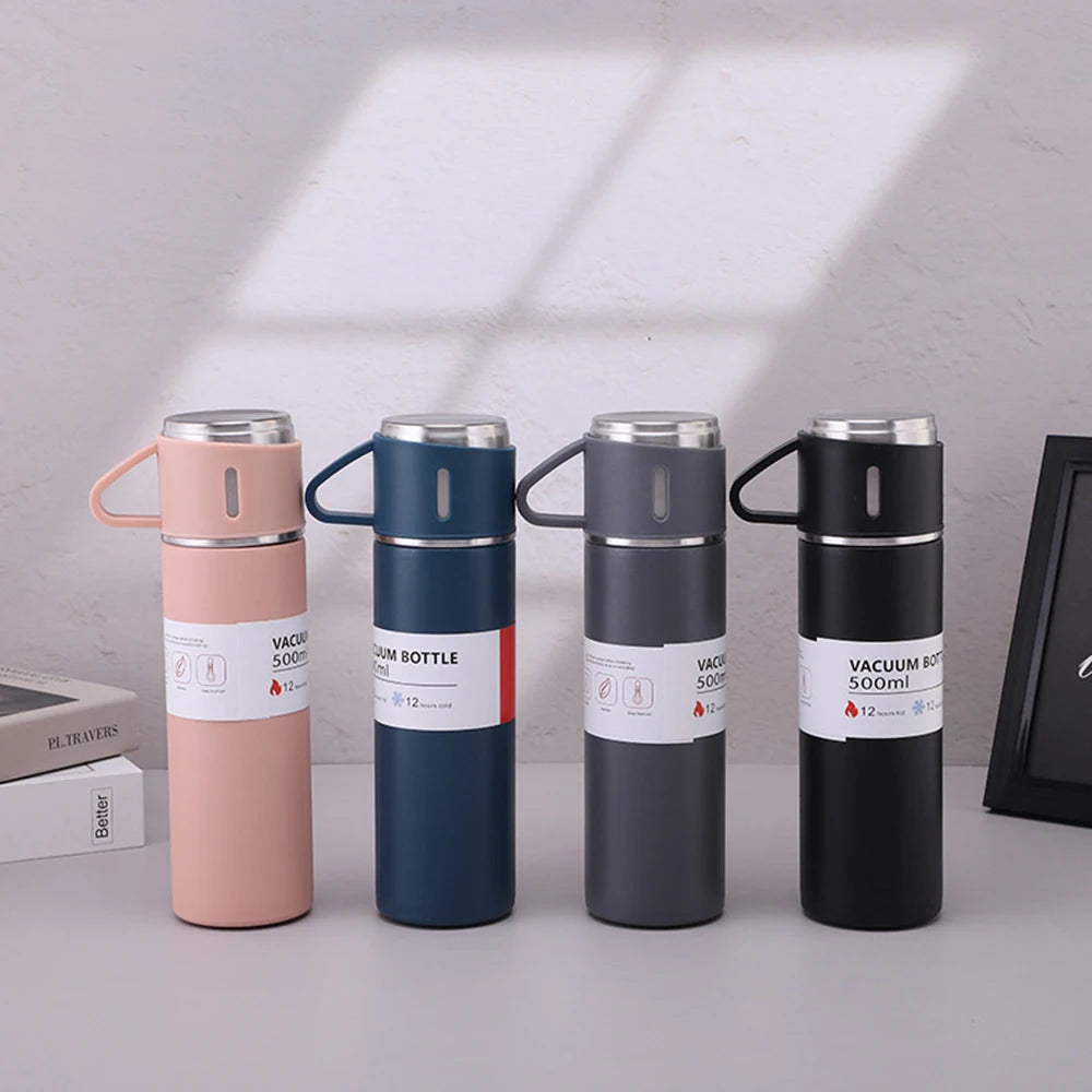 Thermos inox 304 avec 3 couvercles