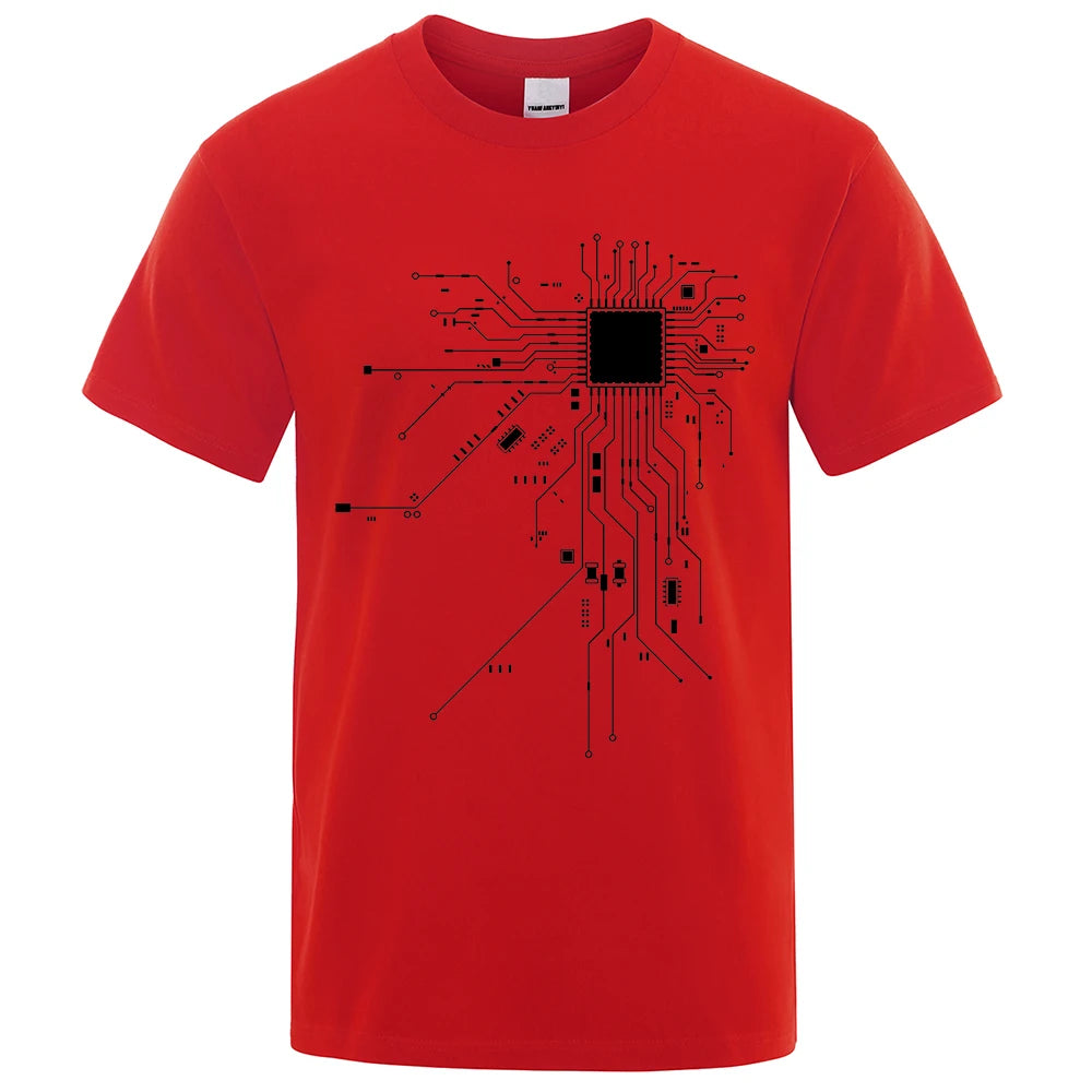 T-shirt graphique circuit CPU – Homme