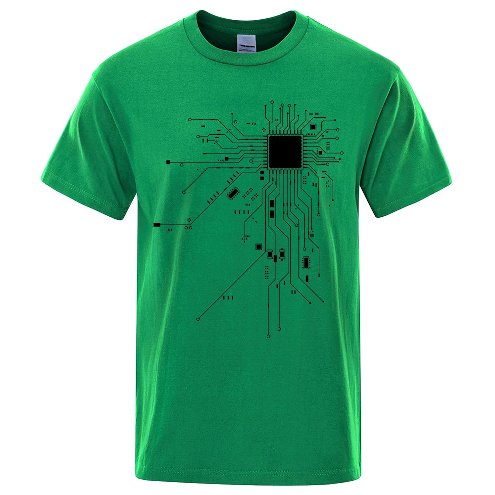 T-shirt graphique circuit CPU – Homme