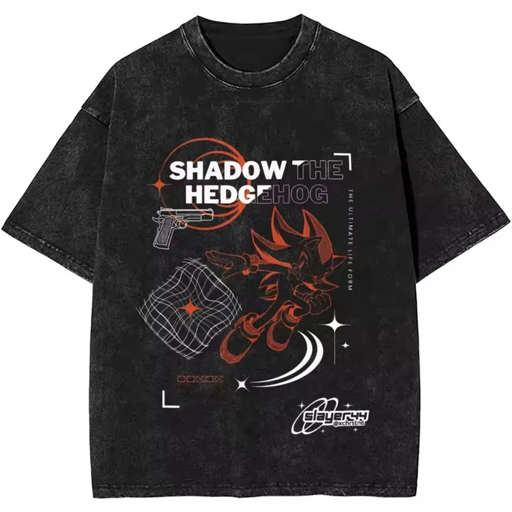 T-shirt graphique hérisson japonais washed – Homme