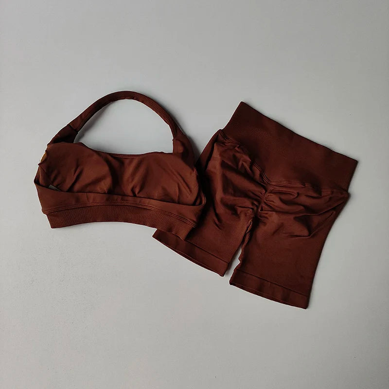 Ensemble 2 pièces dos nu sans couture – Femme